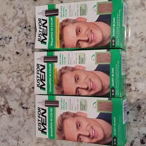 3 JUST FOR MEN SHAMPOO-IN HAIR COLOR - sandy blond